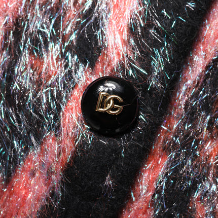 Dolce & Gabbana Red Mohair Wool Button Down Cardigan Sweater
