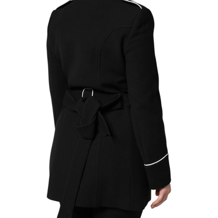 Dolce & Gabbana Black Wool Double Breasted Blazer Jacket
