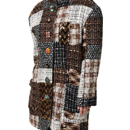 Dolce & Gabbana Multicolor Patchwork Button Down Jacket