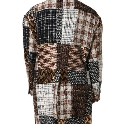Dolce & Gabbana Multicolor Patchwork Button Down Jacket