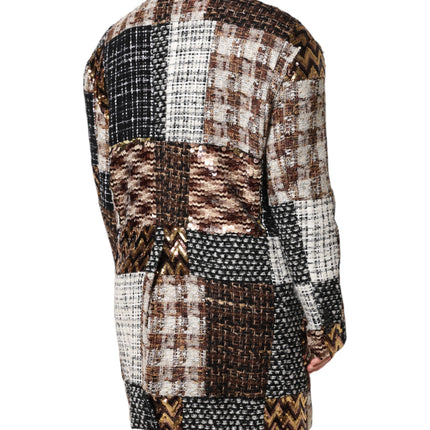 Dolce & Gabbana Multicolor Patchwork Button Down Jacket