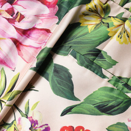 Dolce & Gabbana Multicolor Floral High Waist Straight Pants
