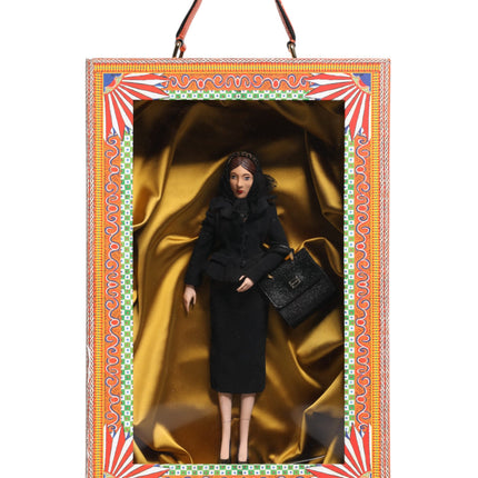 Dolce & Gabbana Black Dress Ceramic Porcelain Fashion Leather Sicily Dolls
