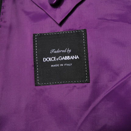 Dolce & Gabbana Purple Double Breasted Men Suit Coat Blazer