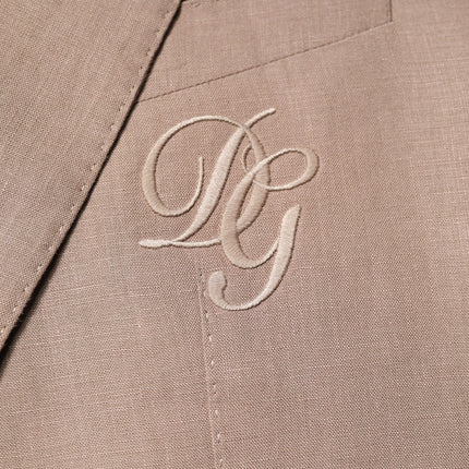 Dolce & Gabbana Beige TAORMINA Single Breasted Coat Blazer