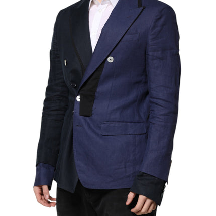 Dolce & Gabbana Navy Blue Double Breasted Suit Coat Blazer
