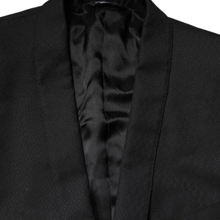 Dolce & Gabbana Black GOLD Single Breasted Suit Coat Blazer