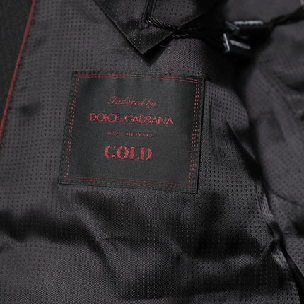 Dolce & Gabbana Black GOLD Single Breasted Suit Coat Blazer