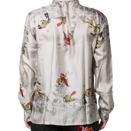 Dolce & Gabbana Multicolor Silk Printed Button Down Shirt
