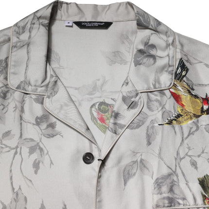 Dolce & Gabbana Multicolor Silk Printed Button Down Shirt