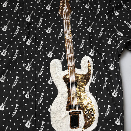 Dolce & Gabbana Black GOLD Instrument Embellished Shirt