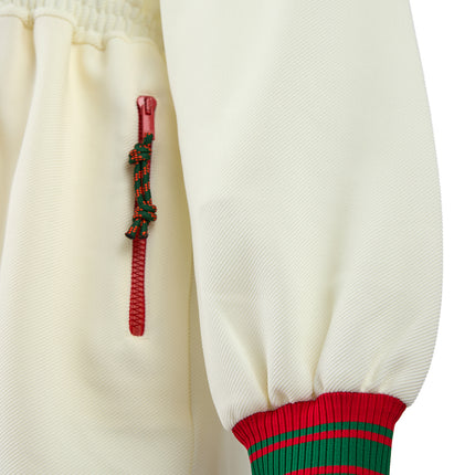 Gucci Cream Polyester Hooded Logo Sweatsuit