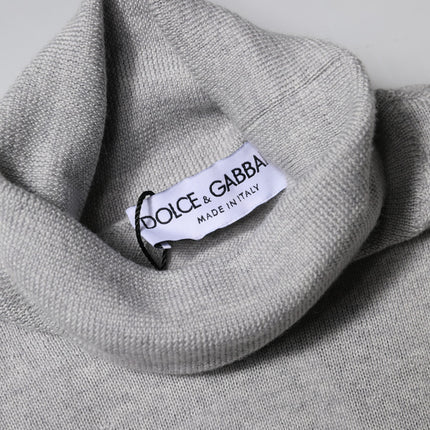 Dolce & Gabbana Gray Wool Knitted Men Pullover Sweater