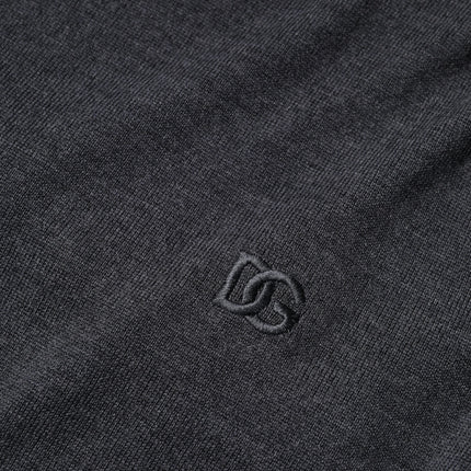 Dolce & Gabbana Gray Wool Logo Knitted Men Pullover Sweater