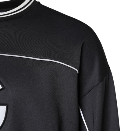 Dolce & Gabbana Black Logo Polyester Crew Neck Men Pullover Sweater