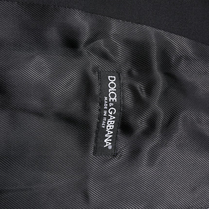 Dolce & Gabbana Black Wool Waistcoat Dress Formal Vest