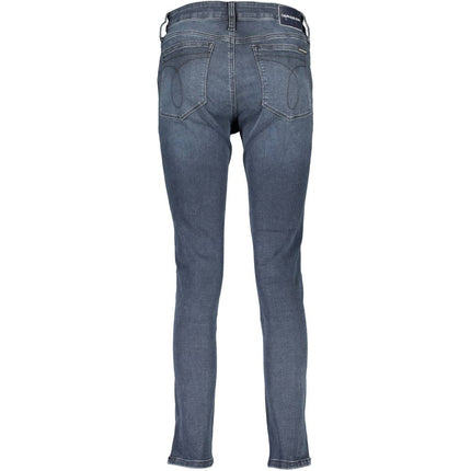 Calvin Klein Blu Cotton Women Skinny Jean