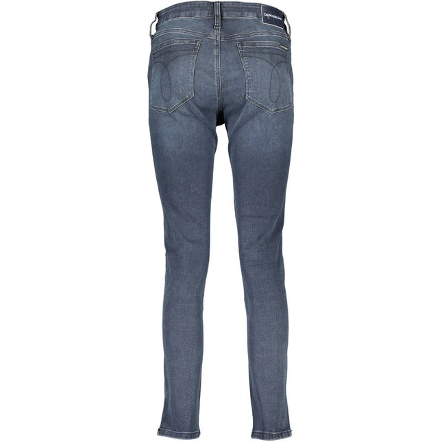 Calvin Klein Blu Cotton Women Skinny Jean