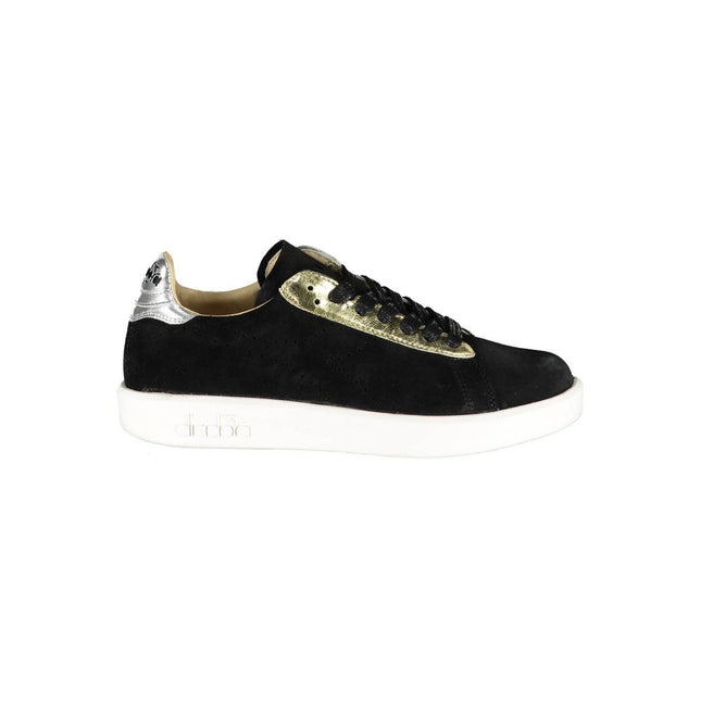 Diadora Black Leather Women Sneaker