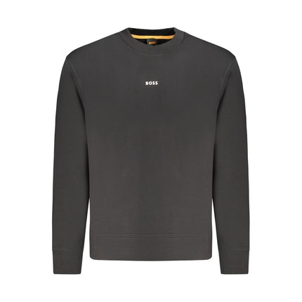 Hugo Boss Black Cotton Men Sweatshirt
