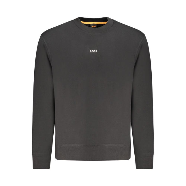 Hugo Boss Black Cotton Men Sweatshirt