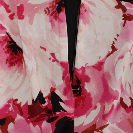 Dolce & Gabbana Pink Floral Print Long Maxi Sheath Dress