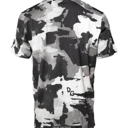Dolce & Gabbana Multicolor Camouflage Crew Neck T-shirt