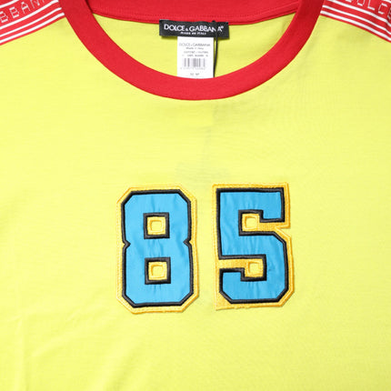 Dolce & Gabbana Green Cotton 85 Patch Crew Neck T-shirt