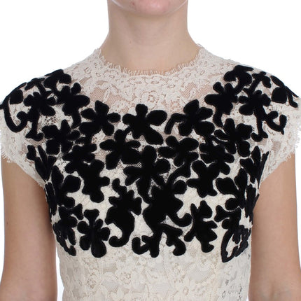 Dolce & Gabbana Floral Lace Ricamo Long Ball Maxi Dress