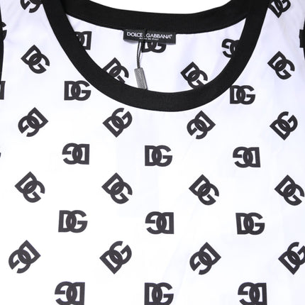 Dolce & Gabbana White Polyester Sleeveless DG Logo T-shirt