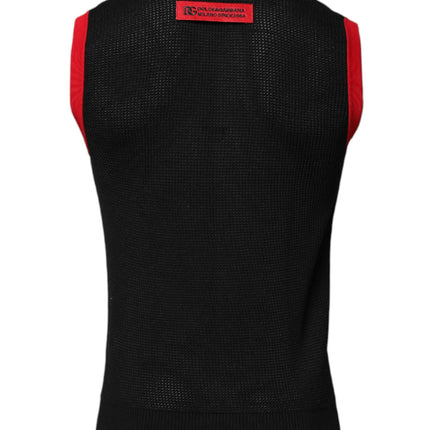 Dolce & Gabbana Black Cotton Slim Fit Round Neck T-shirt