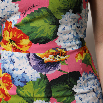 Dolce & Gabbana Multicolor Floral Sleeveless Sheath Dress