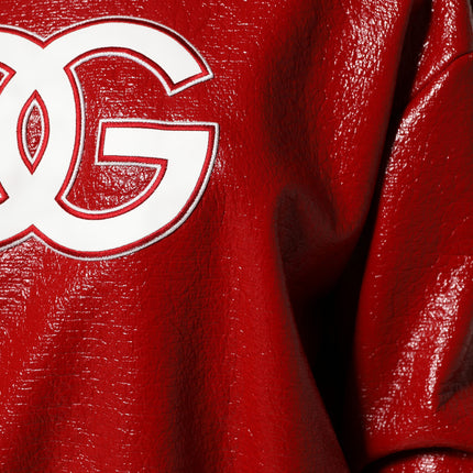 Dolce & Gabbana Red Wool DGLogo Embroidery Pullover Sweater