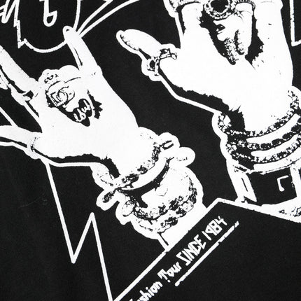 Dolce & Gabbana Black Cotton Printed Short Sleeves T-shirt