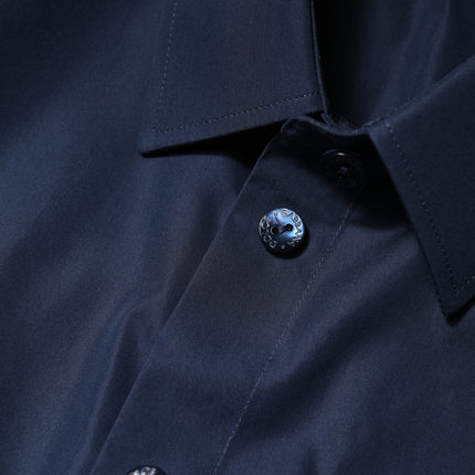 Dolce & Gabbana Blue Cotton Short Sleeves Button Down Top