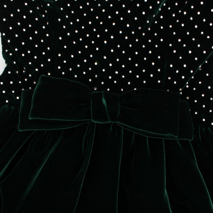 Dolce & Gabbana Green Velvet Crystal Long Maxi Dress