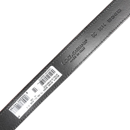 Dolce & Gabbana Red Leather Silver Tone Metal Buckle Belt