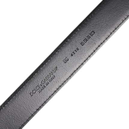 Dolce & Gabbana Brown Classic Calf Leather Silver Buckle Belt