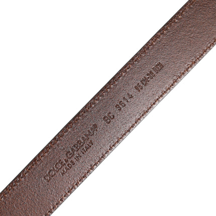 Dolce & Gabbana Green Classic Leather Metal Buckle Belt