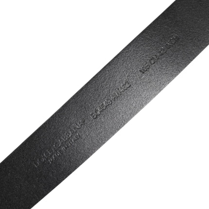 Dolce & Gabbana Black Classic Leather Metal Buckle Belt