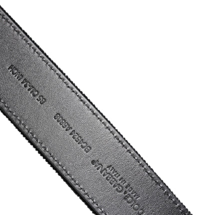 Dolce & Gabbana Black Cotton Silver Metal Buckle Belt