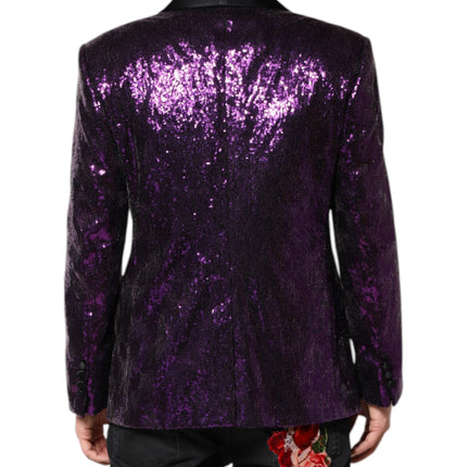 Dolce & Gabbana Purple SICILIA Sequin Embellish Coat Jacket