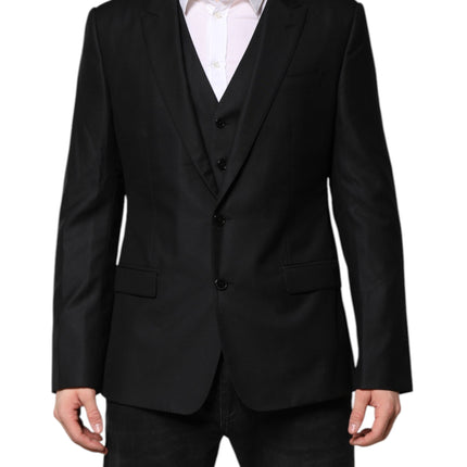 Dolce & Gabbana Black Single Breasted Suit 2 Piece Jacket