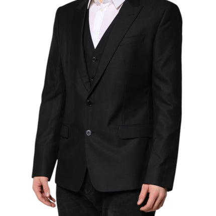 Dolce & Gabbana Black Single Breasted Suit 2 Piece Jacket