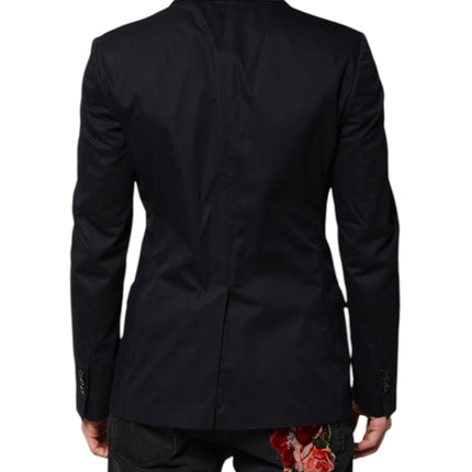 Dolce & Gabbana Dark Blue TAORMINA Cotton Blazer Suit Jacket