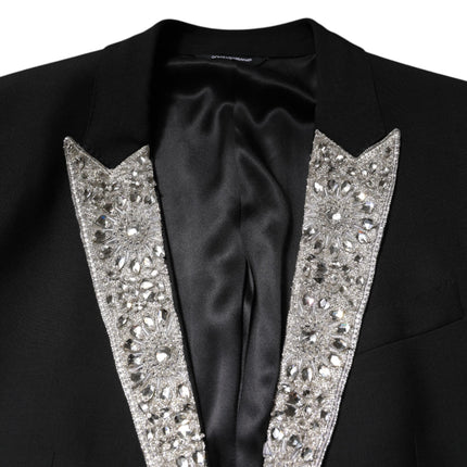 Dolce & Gabbana Black MARTINI Crystal Embellished 3 Pc Suit