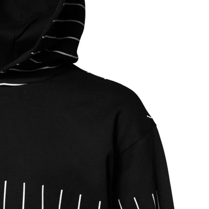 Dolce & Gabbana Black White Stripe Hooded Sweatshirt Sweater