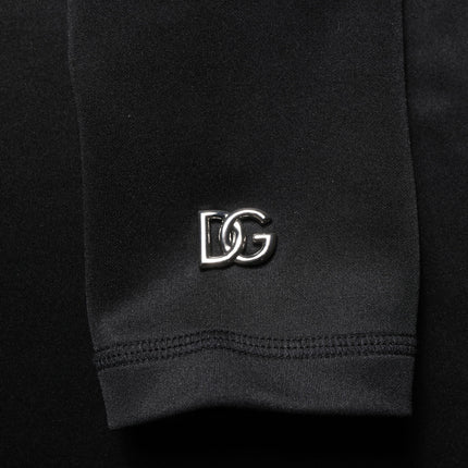 Dolce & Gabbana Black Polyester Turtleneck Pullover Sweater
