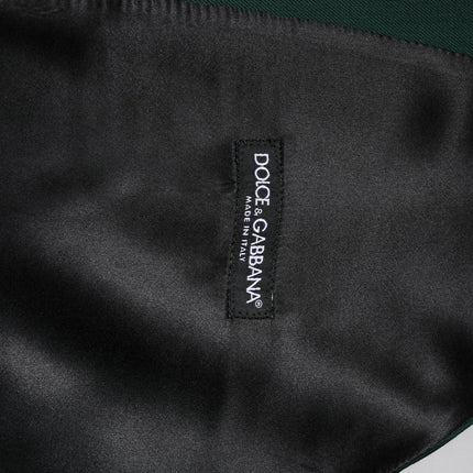 Dolce & Gabbana Green Wool Dress Formal Men Waistcoat Vest