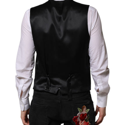 Dolce & Gabbana Dark Brown Dress Formal Men Waistcoat Vest